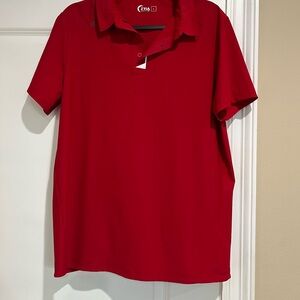 ZYIA Men's Vibrant Red Polo Shirt